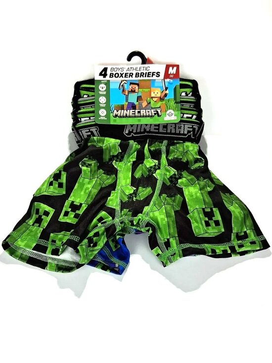 Minecraft Other - Boys Minecraft Boxer Briefs Size 8 Medium 4 Pack NWT